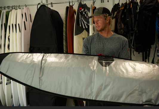 John John Florence with the VEIA Explorer Day Bag 